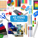 KIT ESCOLAR TOTAL KIDS 42 ITENS + MOCHILA| EKKO SCHOOL+