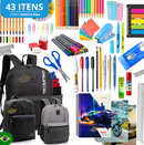 KIT ESCOLAR TOTAL KIDS 42 ITENS + MOCHILA| EKKO SCHOOL+