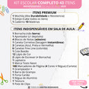 KIT ESCOLAR TOTAL KIDS 42 ITENS + MOCHILA| EKKO SCHOOL+