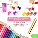 KIT ESCOLAR TOTAL KIDS 42 ITENS + MOCHILA| EKKO SCHOOL+